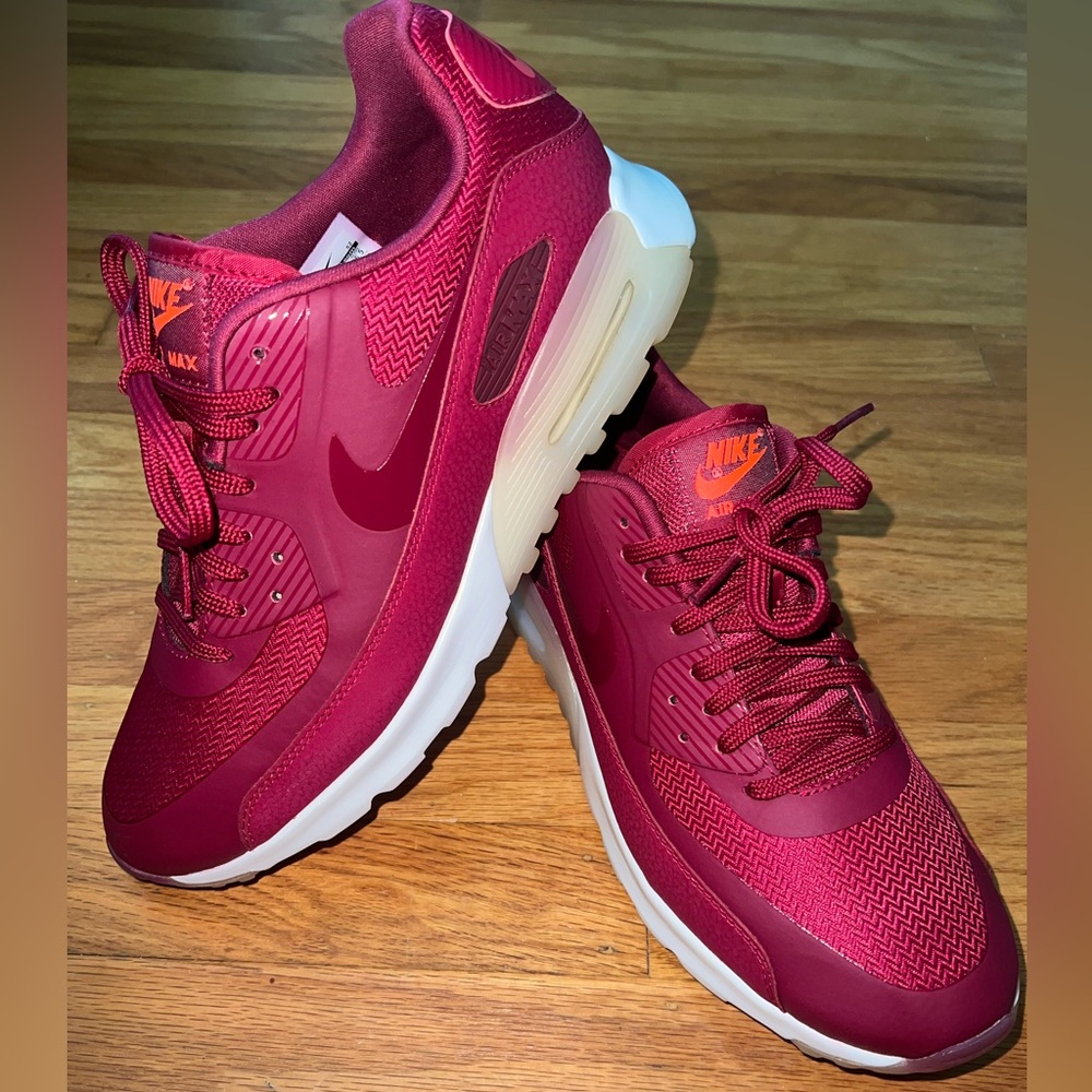 Nike Air Max 90 Ultra Womens Athletic Sneakers Noble Red 845110-600 Sz 9.5 EUC